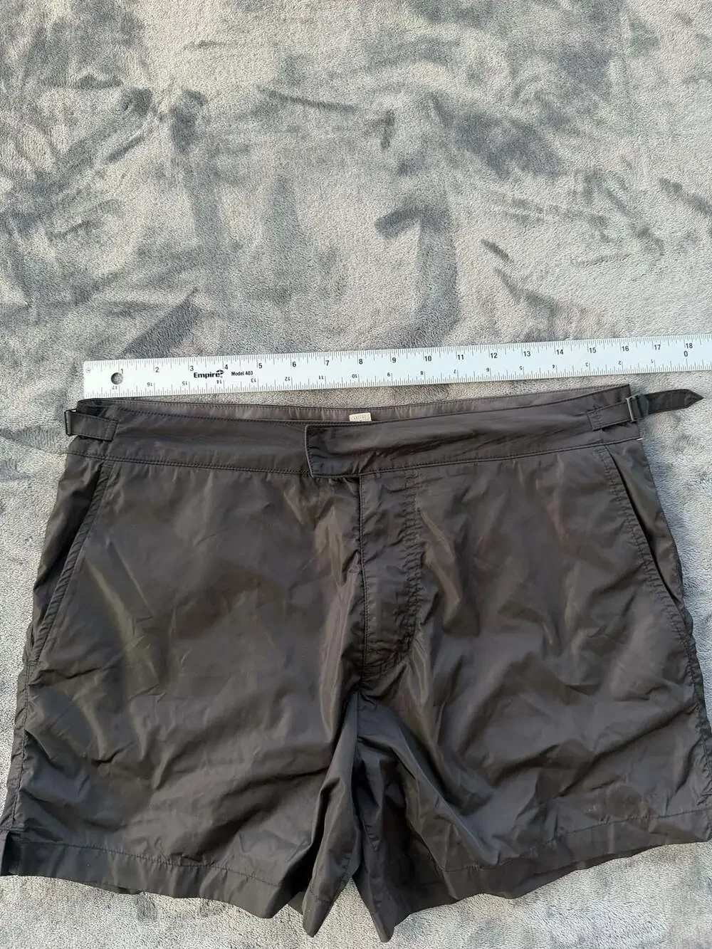 Burberry Brit  Black Nylon Swim Shorts with Adjustable Side Tabs